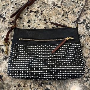 Fossil Black/White Crossbody Bag